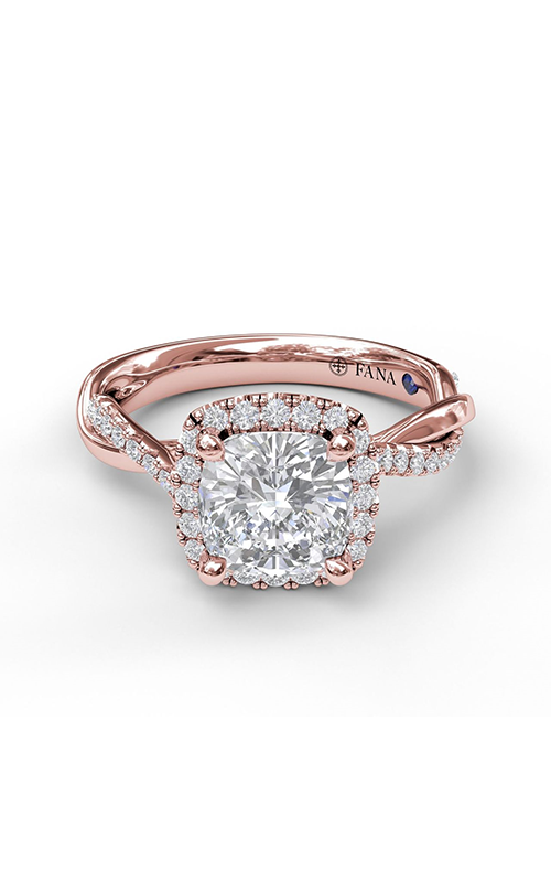 Fana Halo Engagement Ring S3062-18kt-Rose