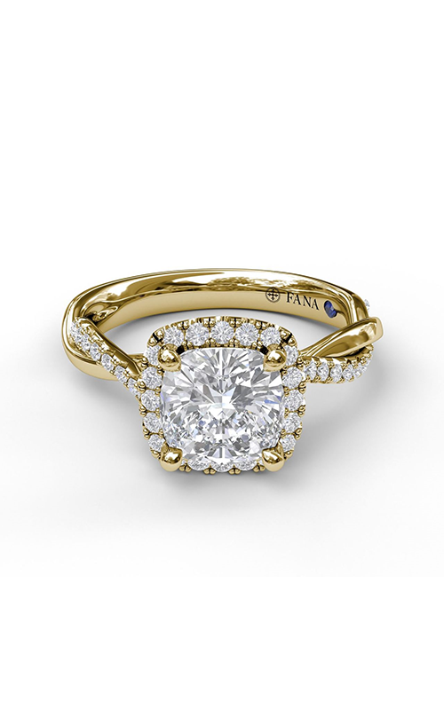 Fana Halo Engagement Ring S3062-18kt-Yellow