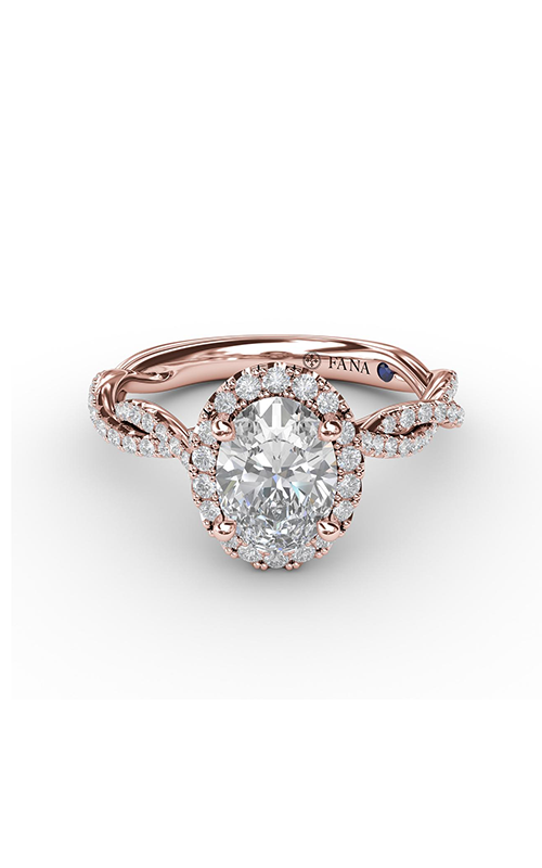 Fana Halo Engagement Ring S3111-18kt-Rose