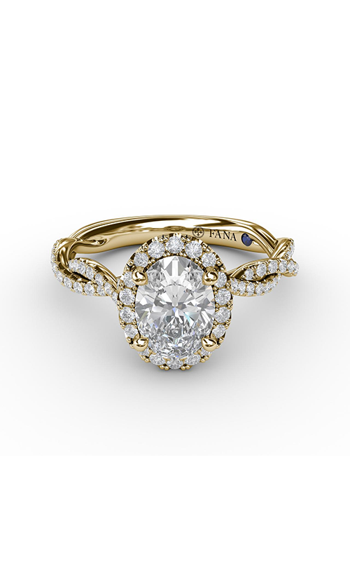 Fana Halo Engagement Ring S3111-18kt-Yellow