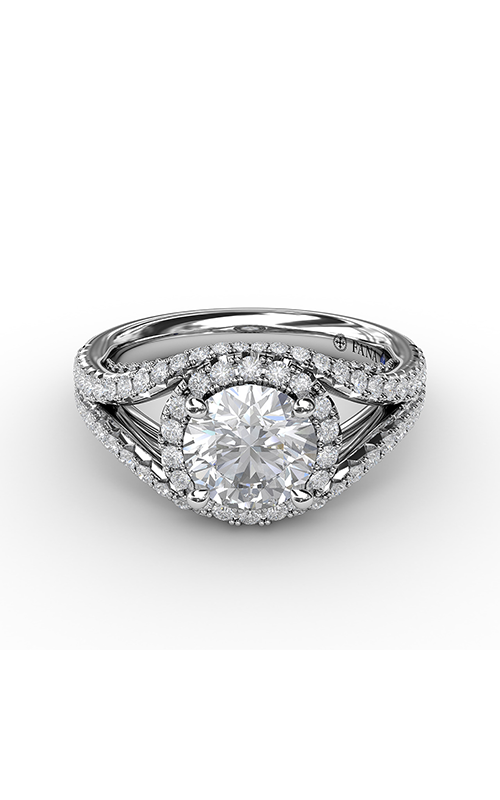 Fana Halo Engagement Ring S3090-14kt-White