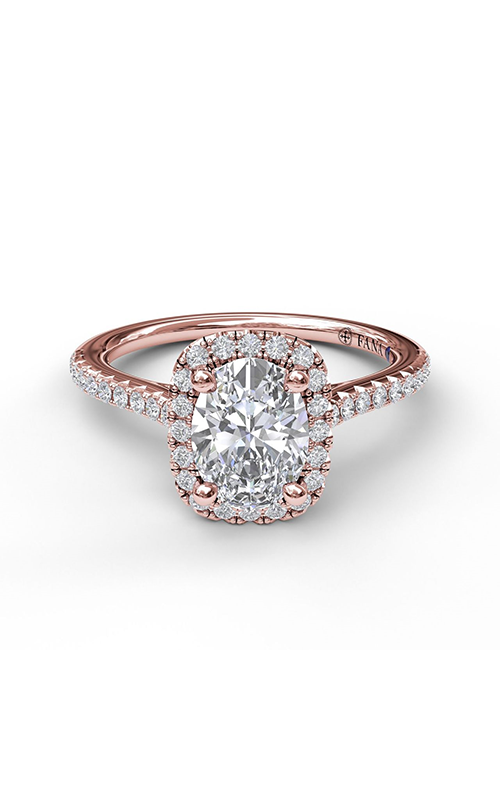 Fana Halo Engagement Ring S3041-18kt-Rose