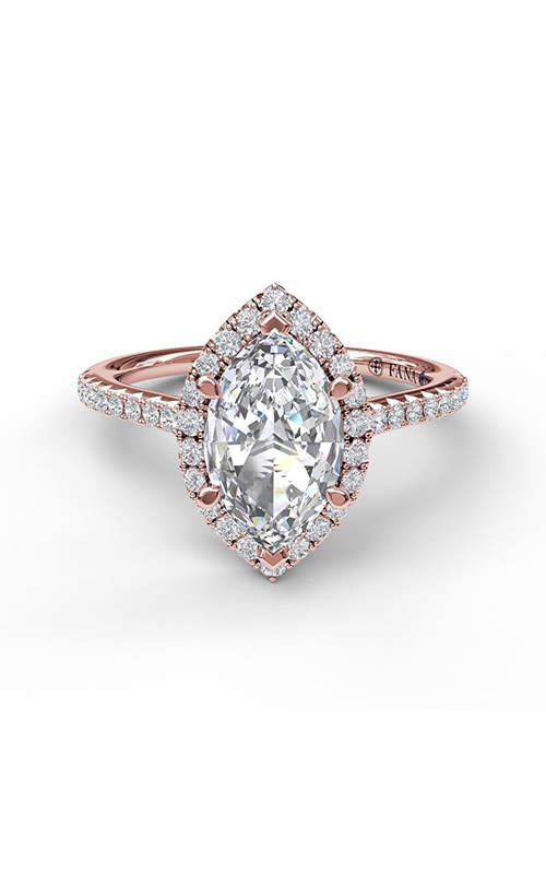 Fana Halo Engagement Ring S3042-18kt-Rose
