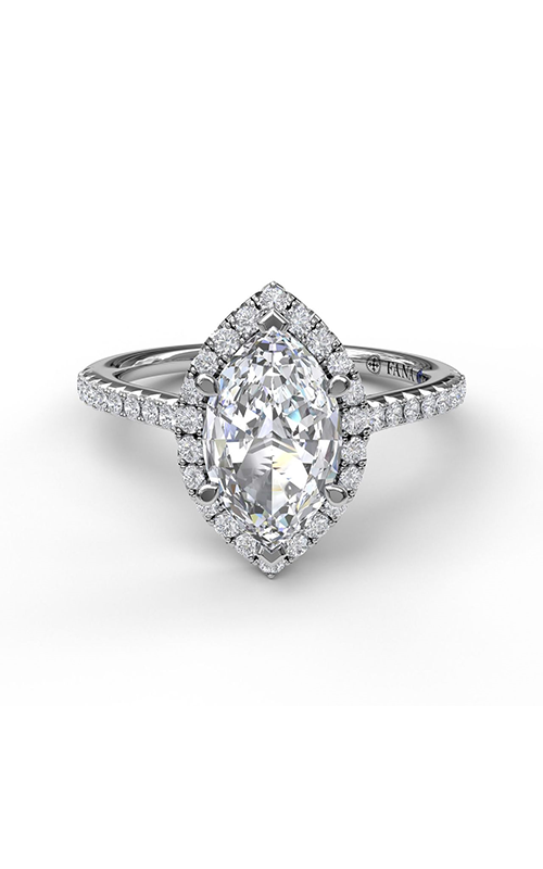 Fana Halo Engagement Ring S3042-Platinum