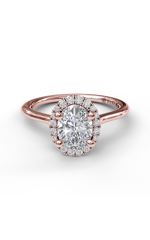 Fana Halo Engagement Ring S3043-18kt-Rose