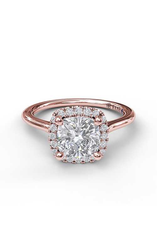 Fana Halo Engagement Ring S3044-18kt-Rose