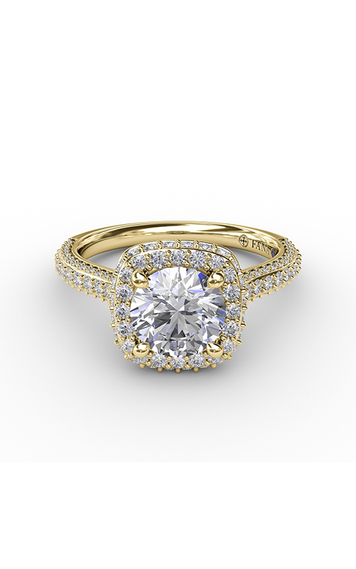 Fana Halo Engagement Ring S3335-14kt-Yellow