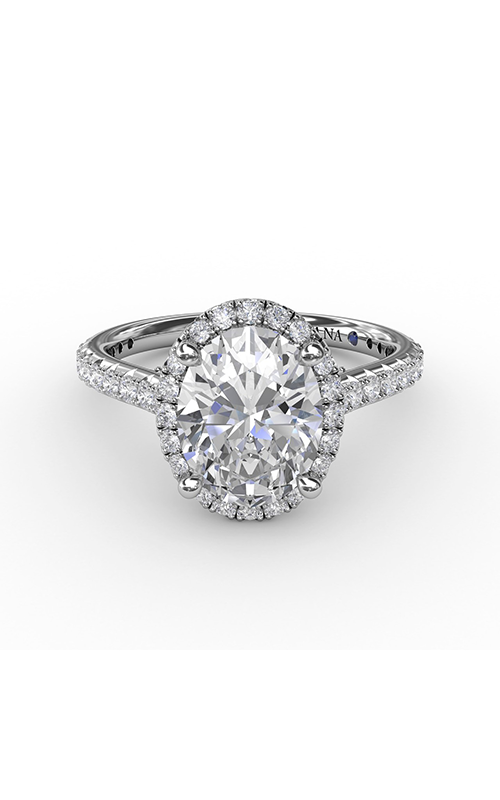 Fana Halo Engagement Ring S3313-14kt-White