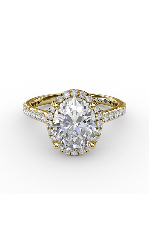 Fana Halo Engagement Ring S3313-18kt-Yellow