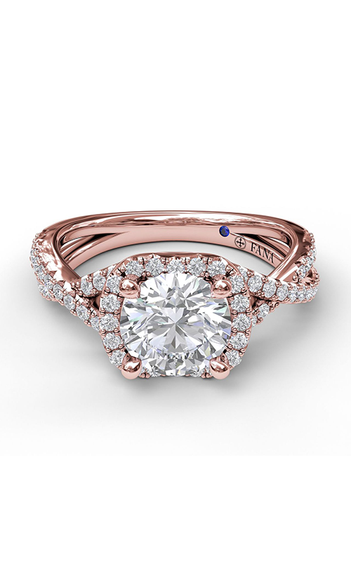 Fana Halo Engagement Ring S3359-14kt-Rose