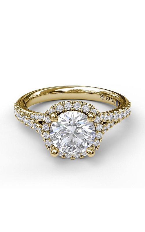Fana Halo Engagement Ring S3365-14kt-Yellow