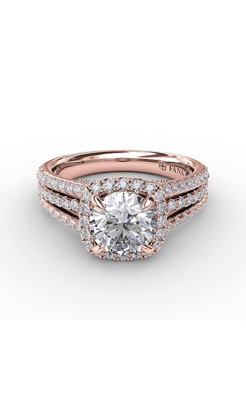 Fana Halo Engagement Ring S3315-14kt-Rose