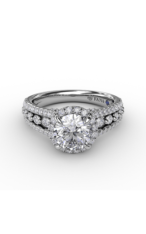 Fana Halo Engagement Ring S3317-14kt-White