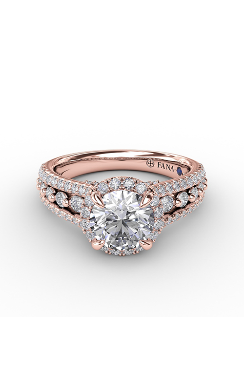 Fana Halo Engagement Ring S3317-14kt-Rose