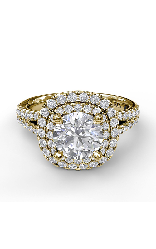 Fana Halo Engagement Ring S3369-18kt-Yellow
