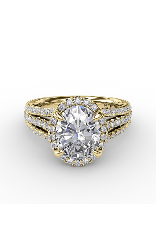 Fana Halo Engagement Ring S3307-14kt-Yellow