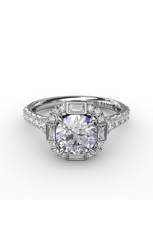 Fana Halo Engagement Ring S3286-14kt-White