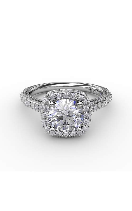 Fana Halo Engagement Ring S3335-14kt-White