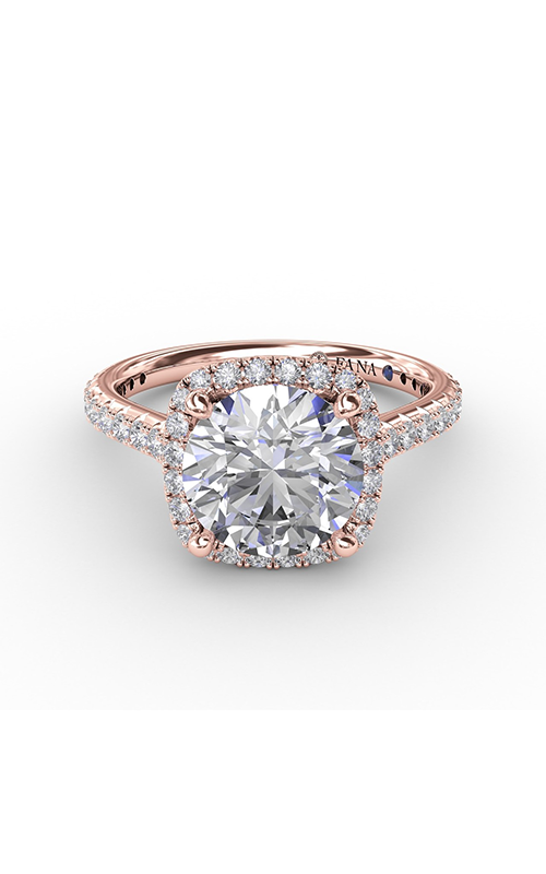 Fana Halo Engagement Ring S3274-14kt-Rose
