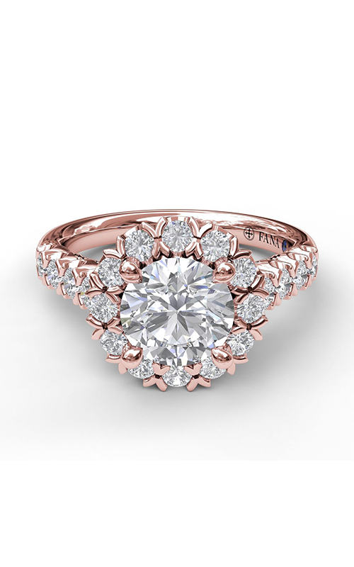 Fana Halo Engagement Ring S3591-14kt-Rose
