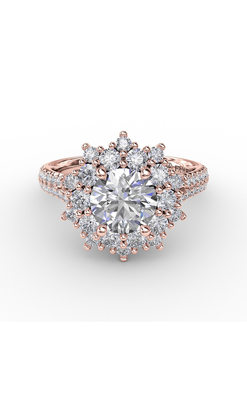 Fana Halo Engagement Ring S3234-14kt-Rose