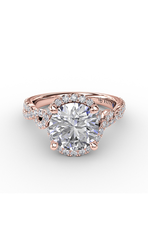 Fana Halo Engagement Ring S3267-14kt-Rose