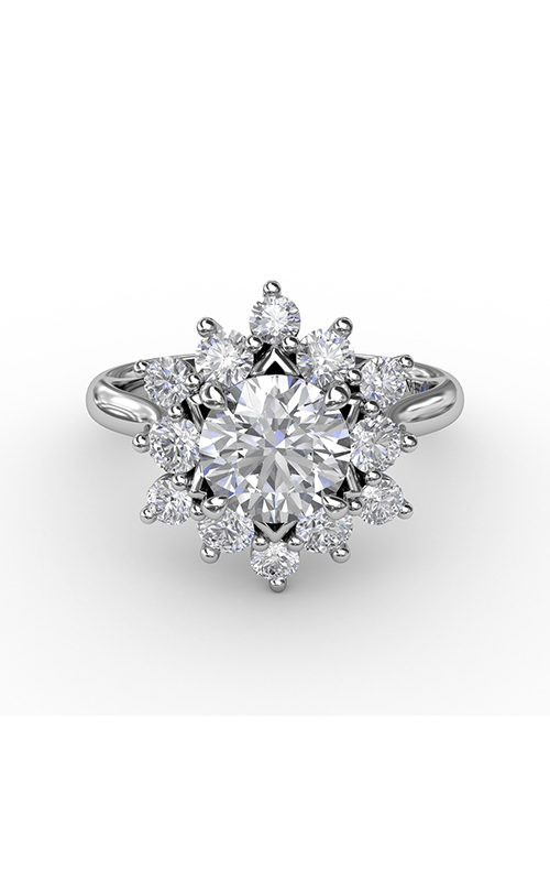 Fana Halo Engagement Ring S3233-Platinum