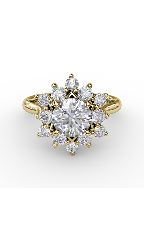 Fana Halo Engagement Ring S3233-18kt-Yellow