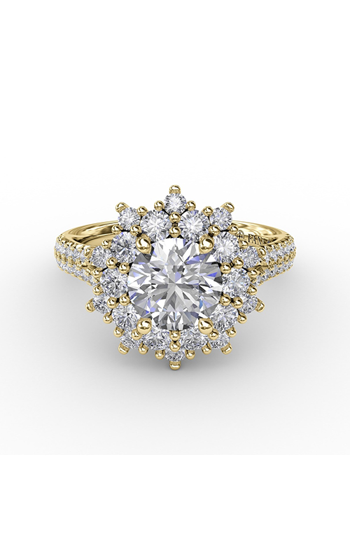 Fana Halo Engagement Ring S3234-18kt-Yellow