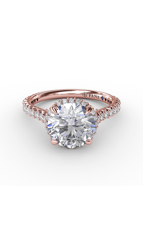 Fana Halo Engagement Ring S3265-18kt-Rose