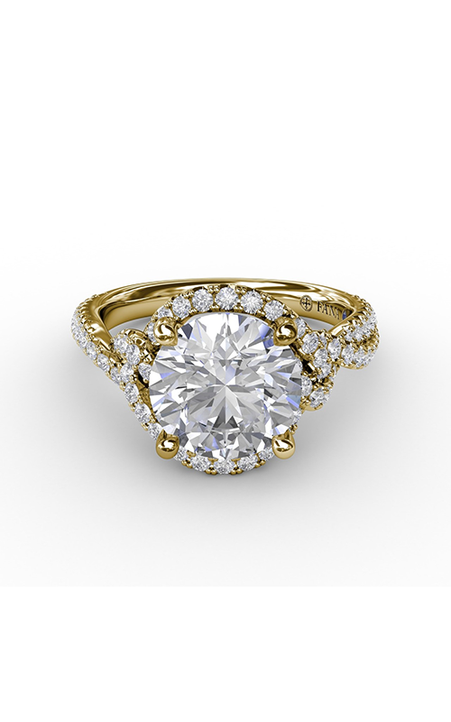 Fana Halo Engagement Ring S3266-18kt-Yellow