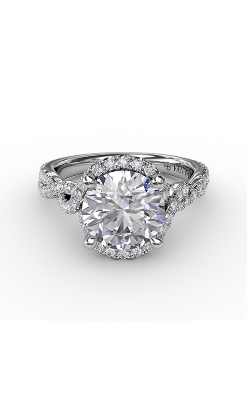 Fana Halo Engagement Ring S3267-Platinum