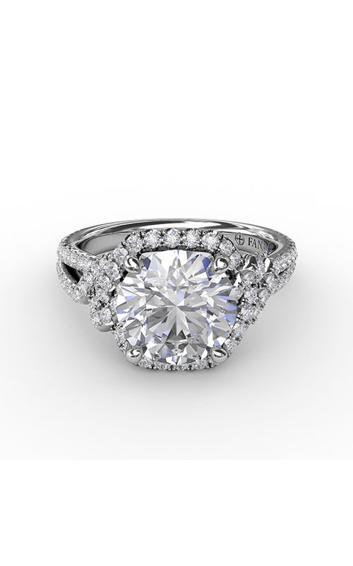 Fana Halo Engagement Ring S3268-Platinum