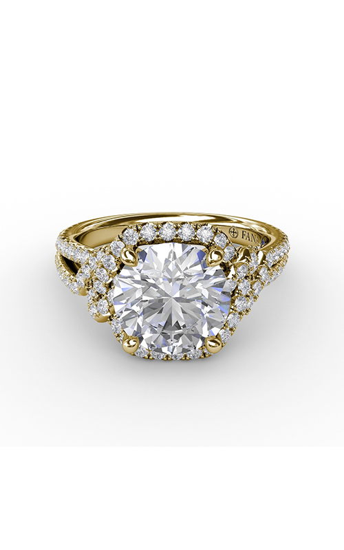 Fana Halo Engagement Ring S3268-18kt-Yellow