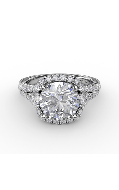 Fana Halo Engagement Ring S3270-Platinum