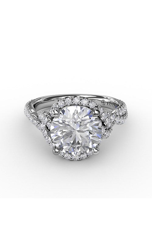 Fana Halo Engagement Ring S3266-14kt-White