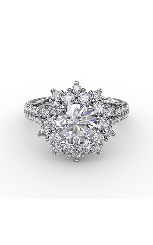 Fana Halo Engagement Ring S3234-14kt-White
