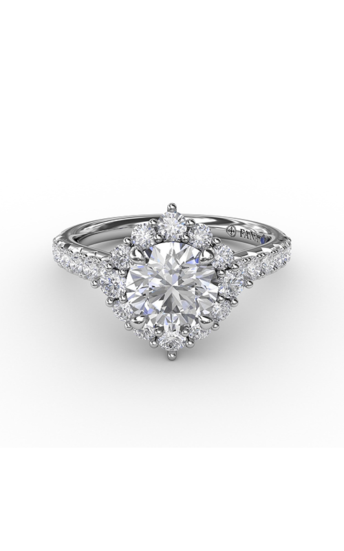 Fana Halo Engagement Ring S3232-14kt-White