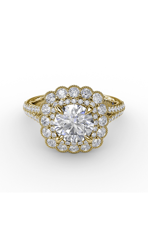 Fana Halo Engagement Ring S3202-18kt-Yellow