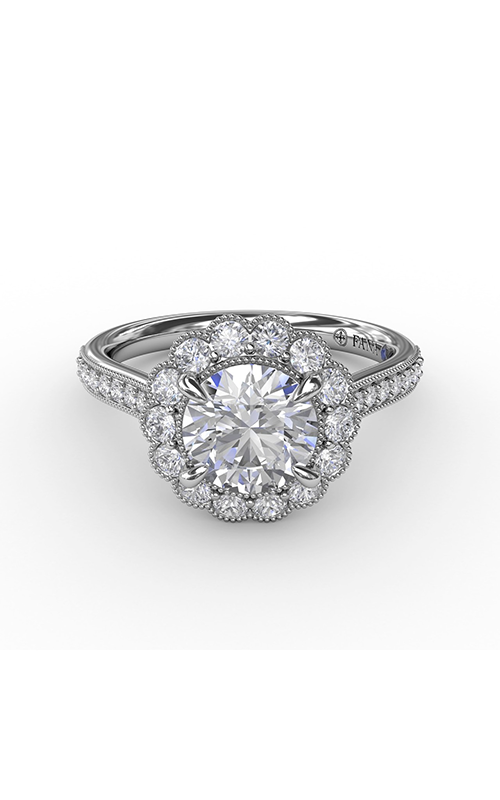 Fana Halo Engagement Ring S3203-18kt-White