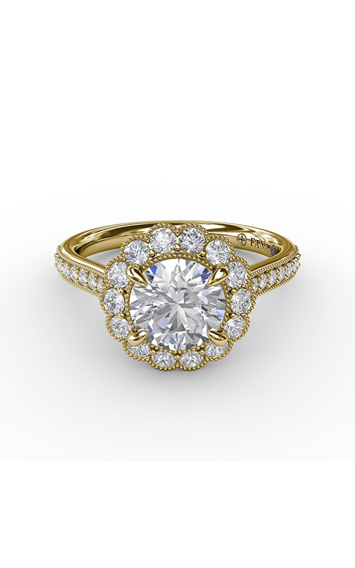 Fana Halo Engagement Ring S3203-18kt-Yellow