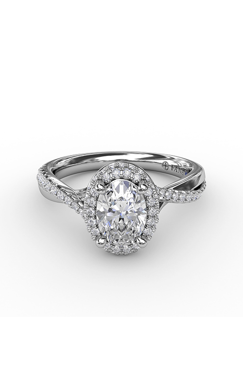 Fana Halo Engagement Ring S3195-Platinum
