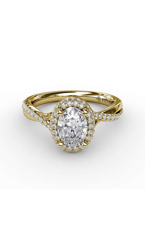 Fana Halo Engagement Ring S3195-18kt-Yellow