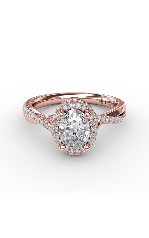 Fana Halo Engagement Ring S3195-18kt-Rose
