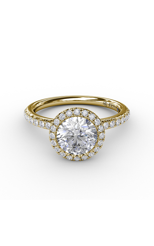 Fana Halo Engagement Ring S3191-18kt-Yellow