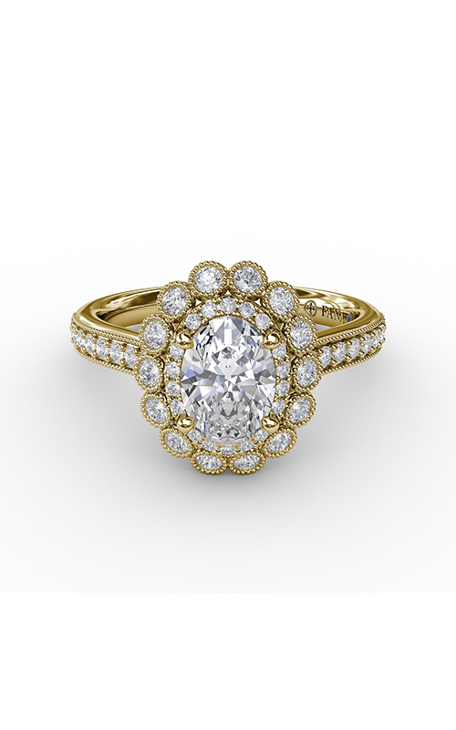 Fana Halo Engagement Ring S3189-18kt-Yellow