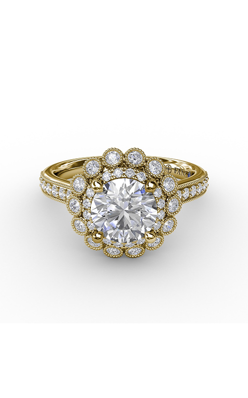 Fana Halo Engagement Ring S3187-18kt-Yellow
