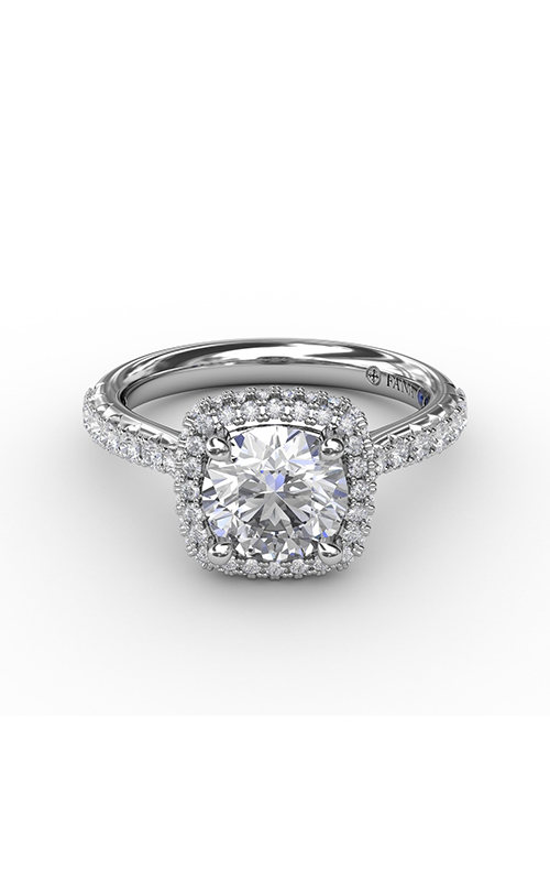 Fana Halo Engagement Ring S3179-Platinum