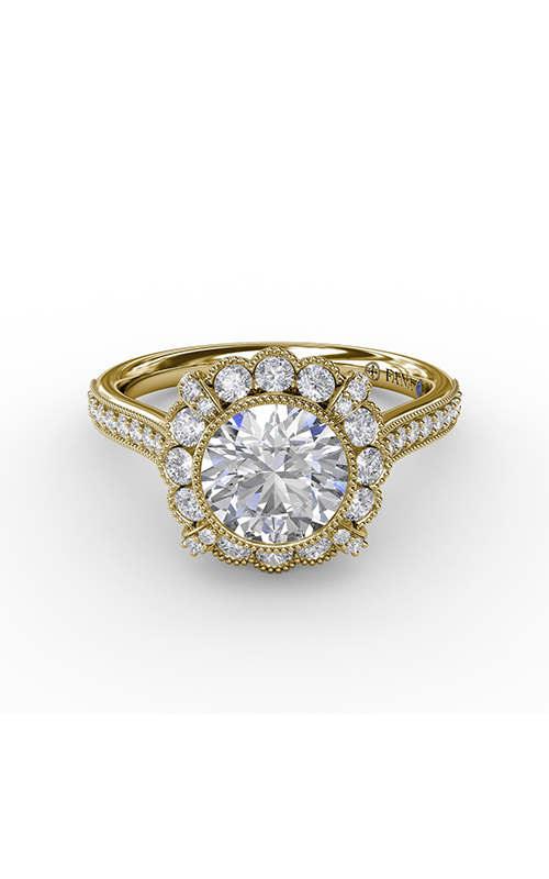 Fana Halo Engagement Ring S3199-14kt-Yellow