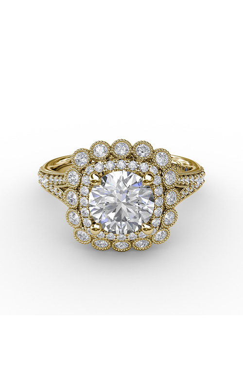 Fana Halo Engagement Ring S3188-14kt-Yellow